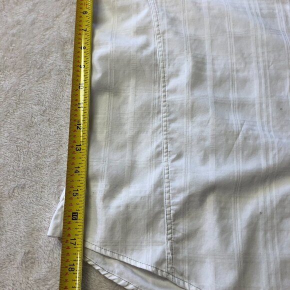 Guess White Cotton Button Down Long Sleeve Collared Dress Shirt - Picture 12 of 13